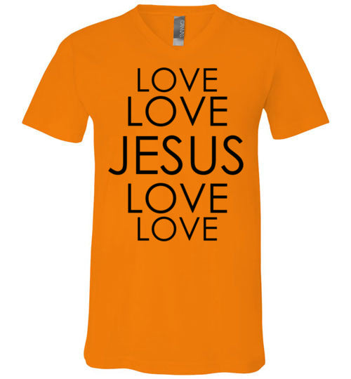 Men's Jesus Loves V-Neck