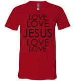 Men's Jesus Loves V-Neck