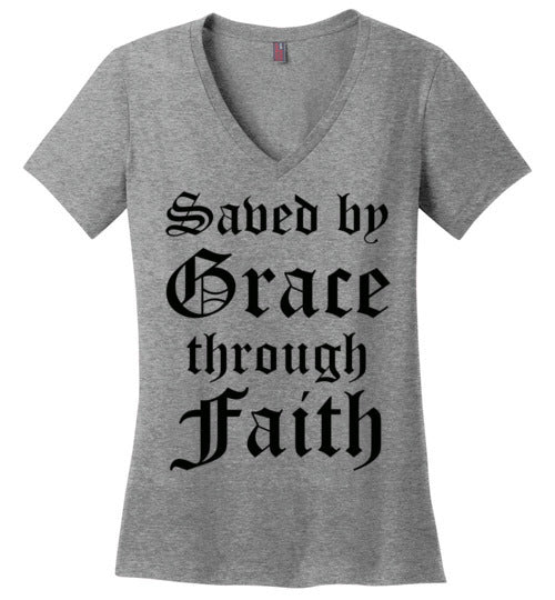 Women's Saved by Grace V-Neck