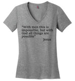 Women's God Possible V-Neck