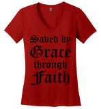 Women's Saved by Grace V-Neck